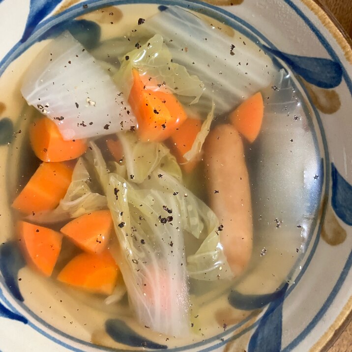 白菜とにんじんのコンソメスープ